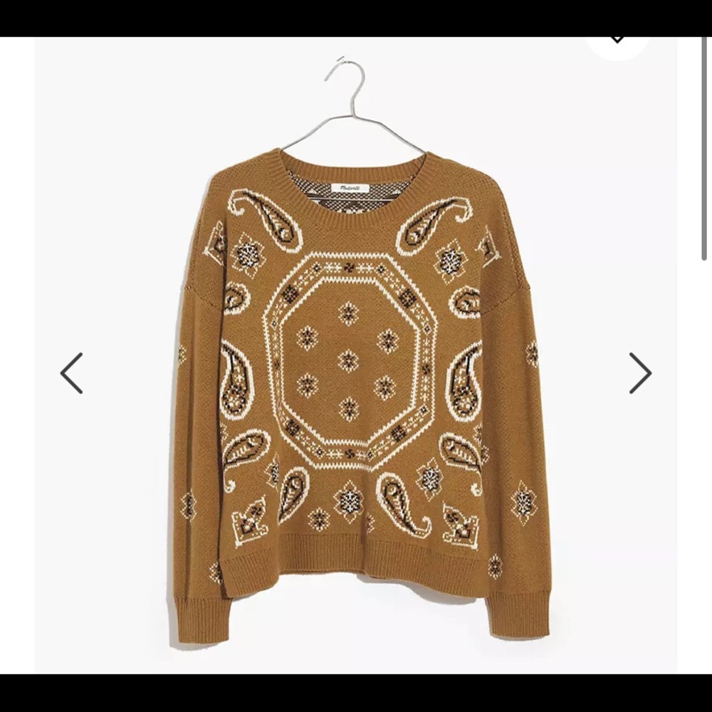 Madewell Bandana Pullover Sweater